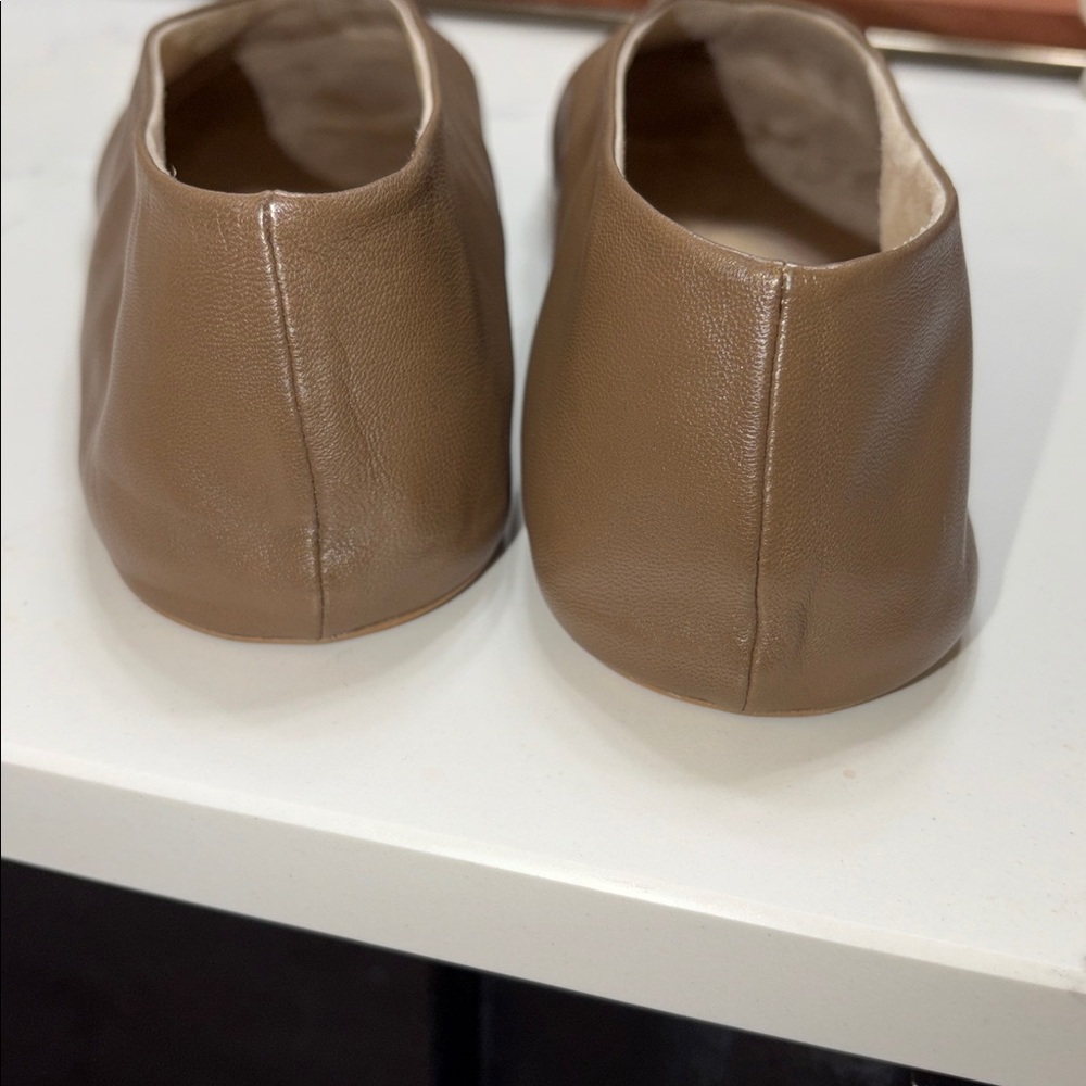 The Row Women's Brown Leather Flats - Picture 4 of 7
